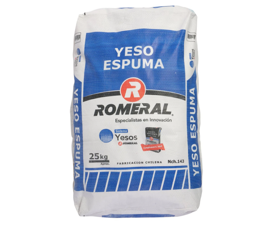 YESO ESPUMA 25 KG BLANCO ROMERAL